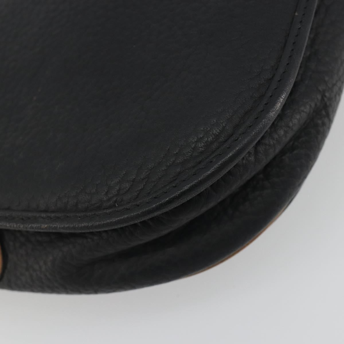 Christian Dior Vintage Cd Flap Leather Black Leather Shoulder Bag Bag (Pre-Owned)