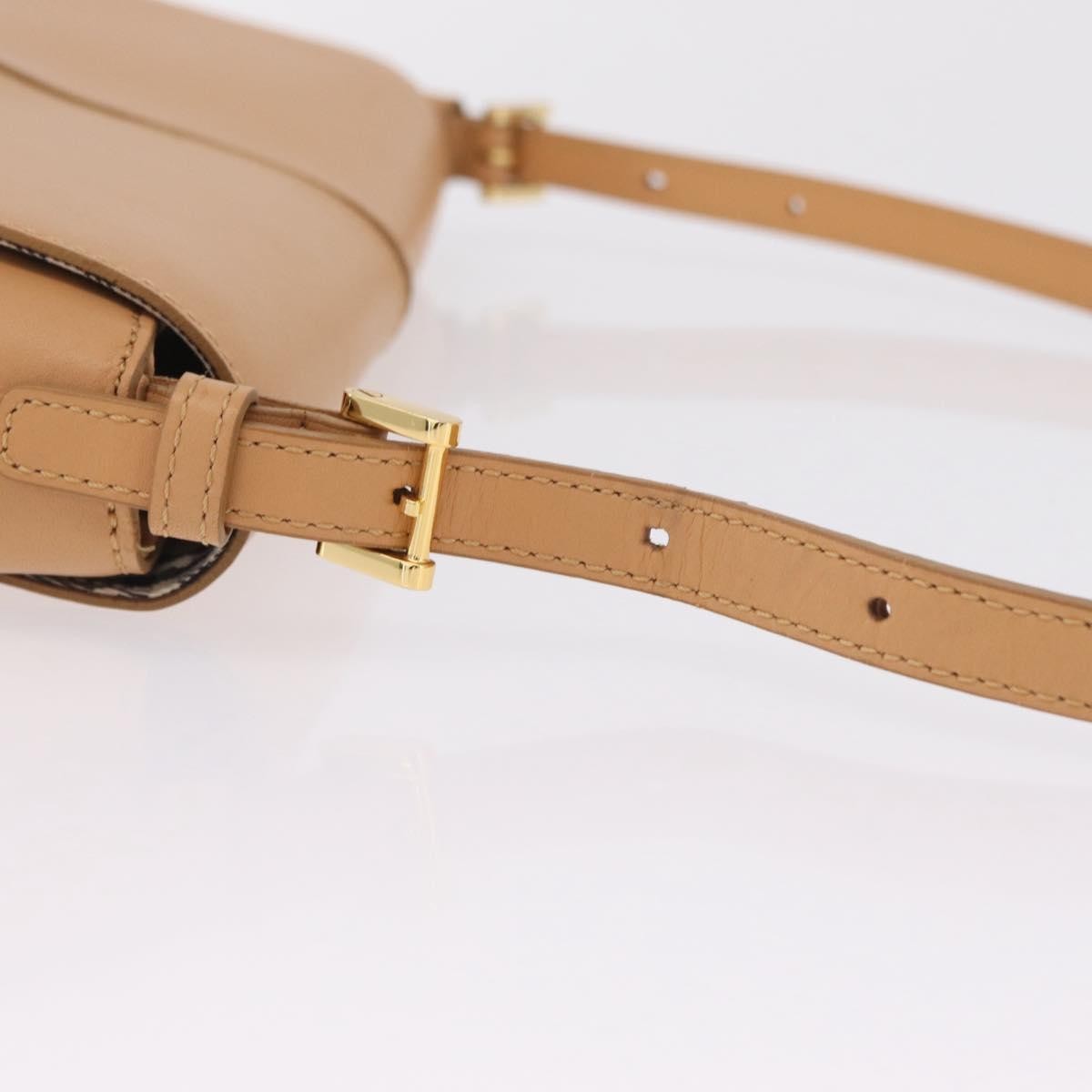 Burberry Shoulder Bag Leather Beige Leather Shoulder Bag Bag (Pre-Owned)