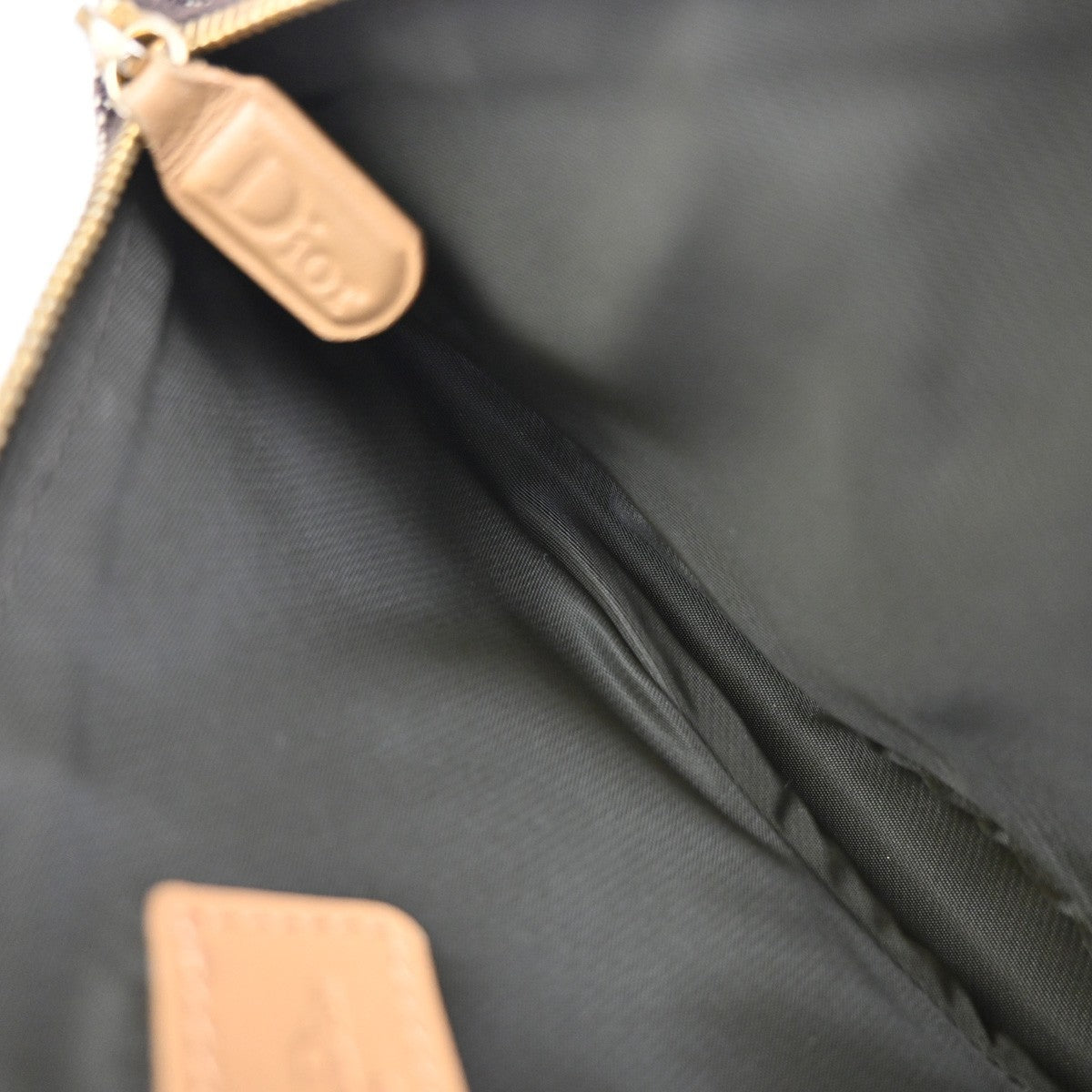 Christian Dior Vintage Saddle Diorissimo Canvas Brown Canvas Handbag (Pre-Owned)