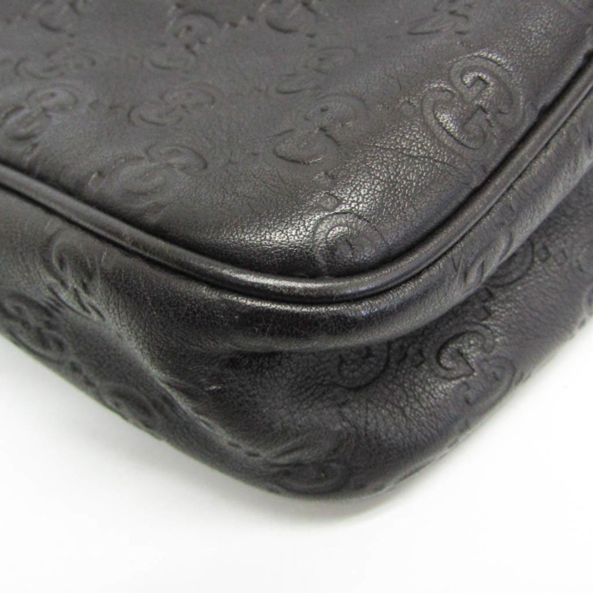 Gucci Gucci Marmont Black Leather Brown Leather Briefcase Bag (Pre-Owned)