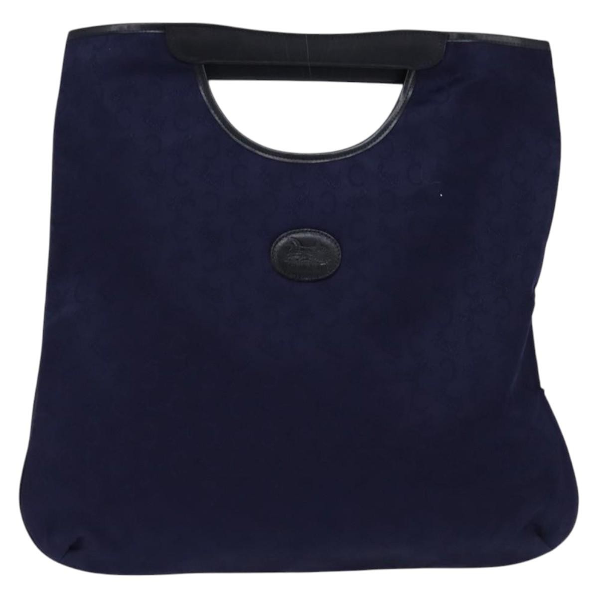 Celine C Sulky Canvas Navy Canvas Handbag (Pre-Owned)