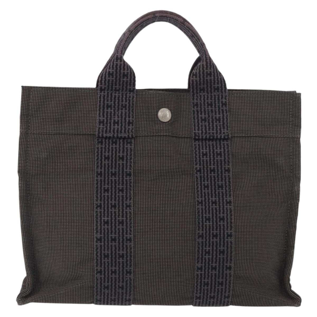Hermes Fourre-Tout Herline Canvas Gray Canvas Tote Bag Bag (Pre-Owned)