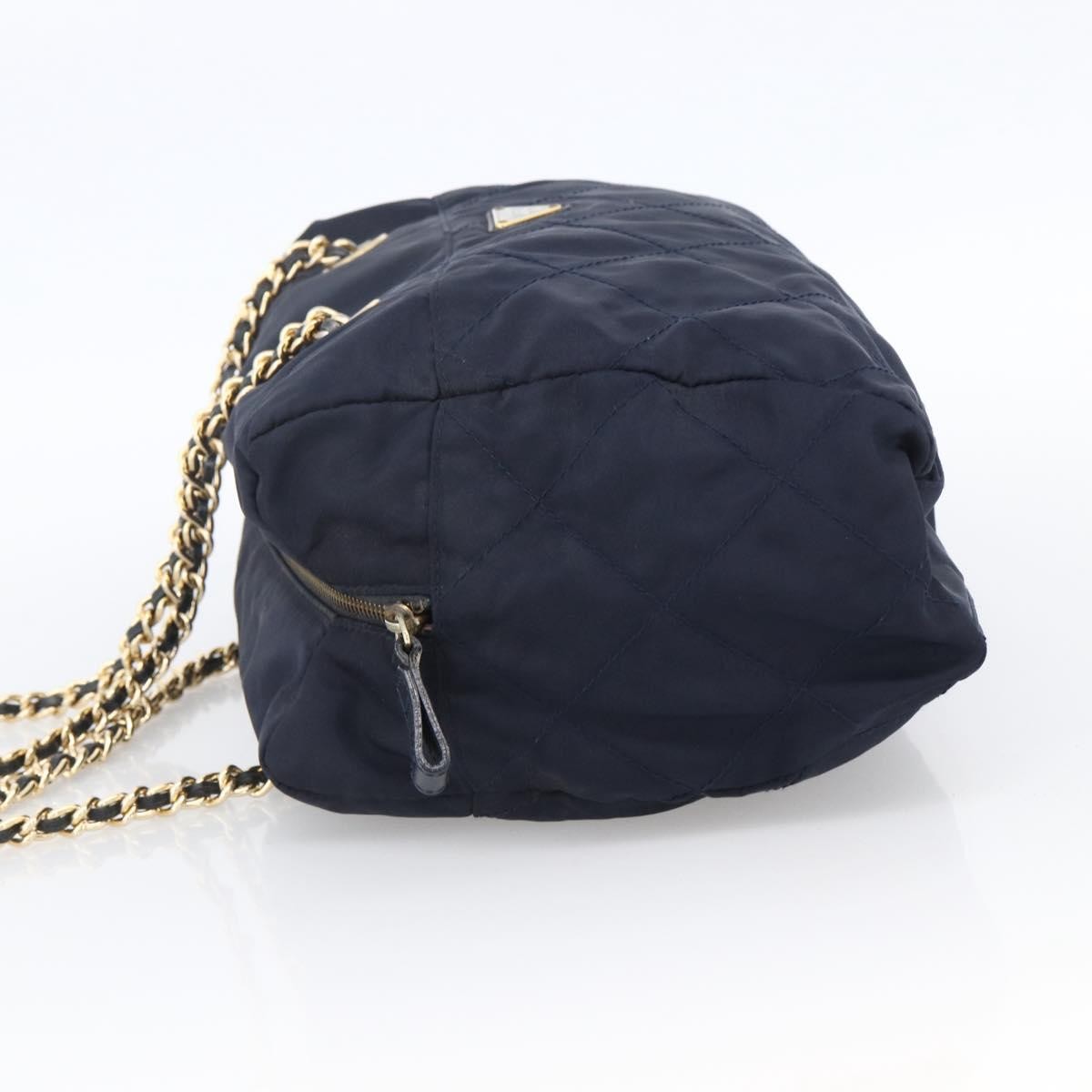 Prada Re-Edition 1995 Chain Quilted Re-Nylon Navy Nylon Tote Bag Bag (Pre-Owned)