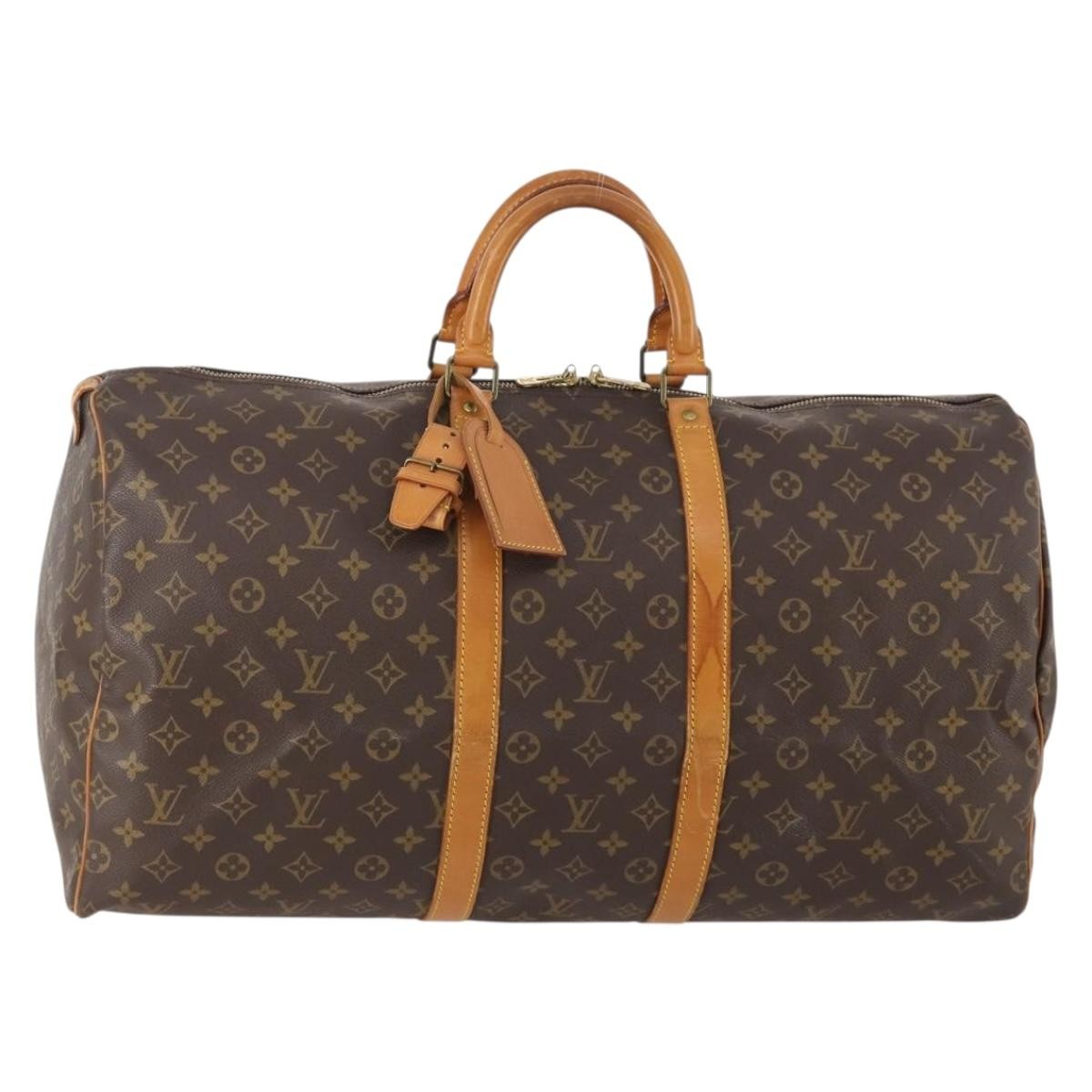 Louis Vuitton Keepall Monogram Canvas Brown Canvas Travel Bag Bag (Pre-Owned)