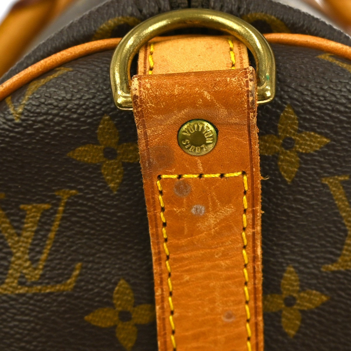 Louis Vuitton Keepall Bandoulière Monogram Brown Canvas Travel Bag Bag (Pre-Owned)