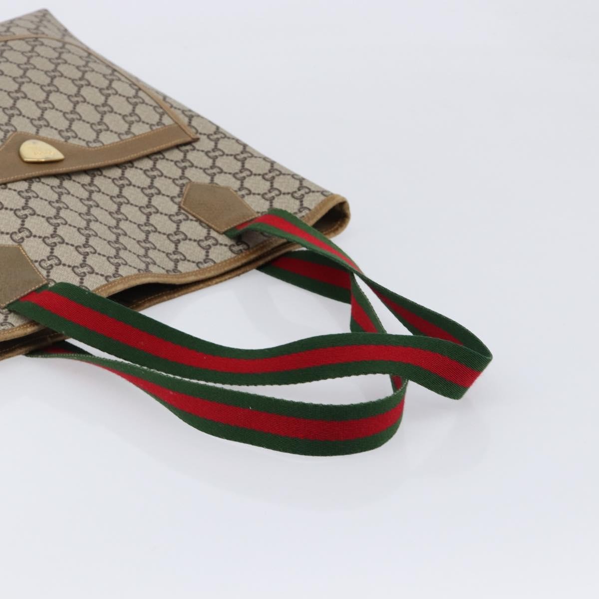 Gucci Ophidia Front Pocket Gg Coated Canvas Beige Canvas Briefcase Bag (Pre-Owned)