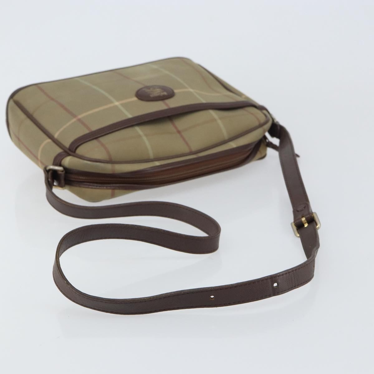 Burberry Nova Check Canvas Beige Canvas Shoulder Bag Bag (Pre-Owned)