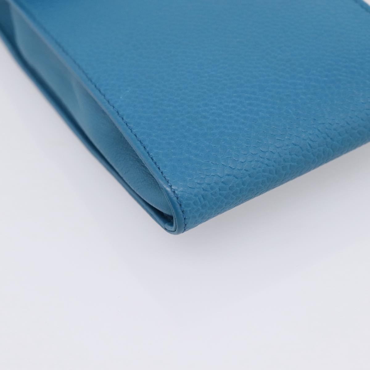 Chanel Vintage Cc Phone Holder Caviar Blue Leather Clutche & Pouche Bag (Pre-Owned)