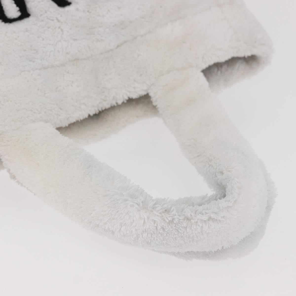 Prada Logo Terry Cloth White Cloth Tote Bag Bag (Pre-Owned)