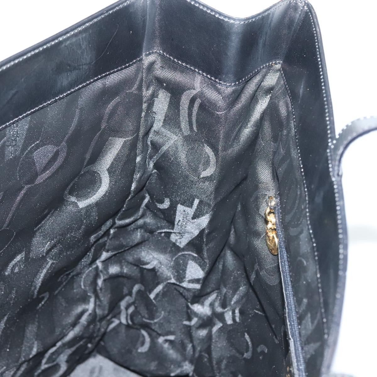 Salvatore Ferragamo Vintage Canvas Black Canvas Tote Bag Bag (Pre-Owned)