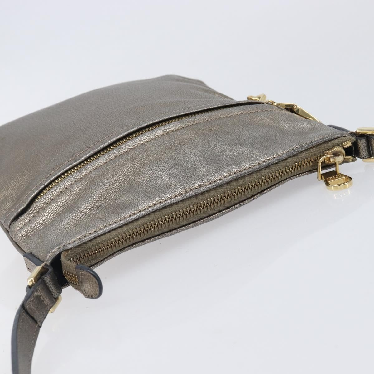 Loewe Front Pocket Leather Gold Leather Crossbody Bag Bag (Pre-Owned)