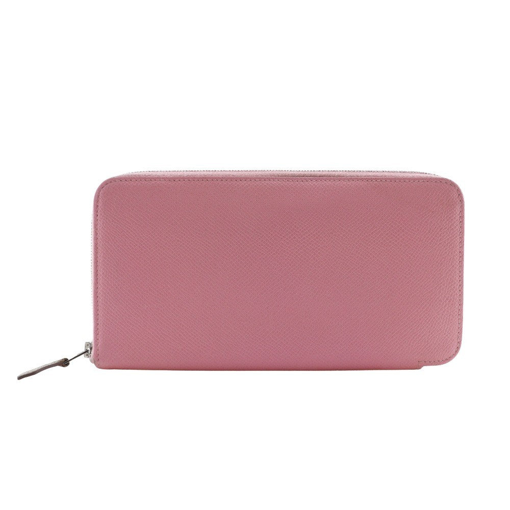 Hermes Azap Zip Around Epsom Pink Leather Wallets Accessory (Pre-Owned)