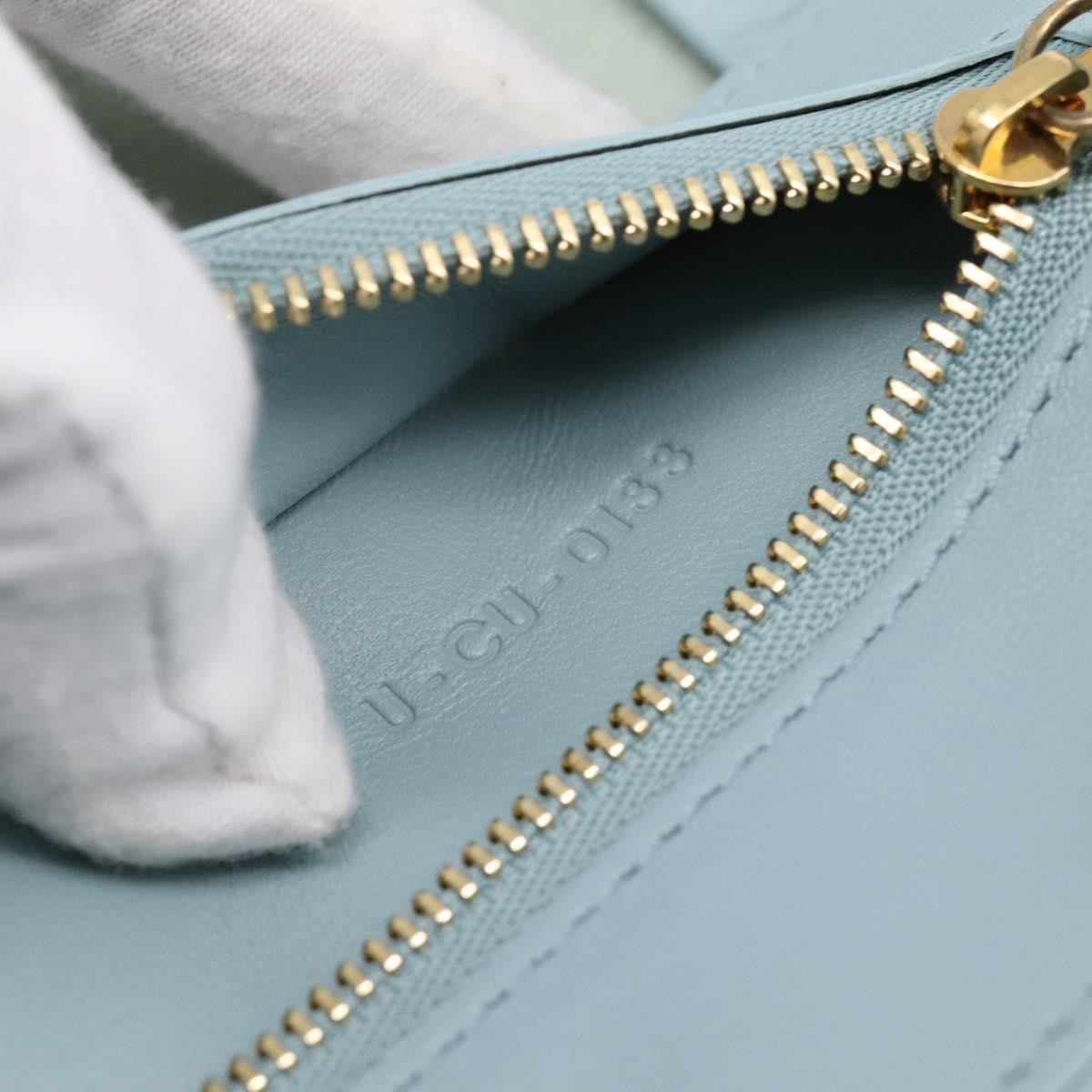 Celine Horizontal Bi-Cabas Leather Blue Leather Tote Bag Bag (Pre-Owned)