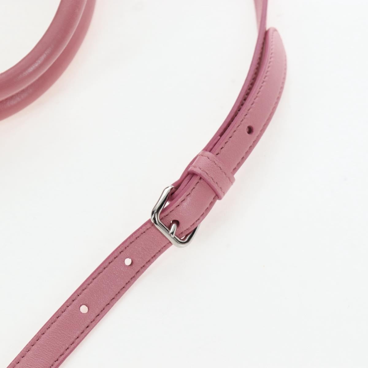 Miu Miu Crystal Turnlock Convertible Satchel Leather Pink Leather Shoulder Bag Bag (Pre-Owned)