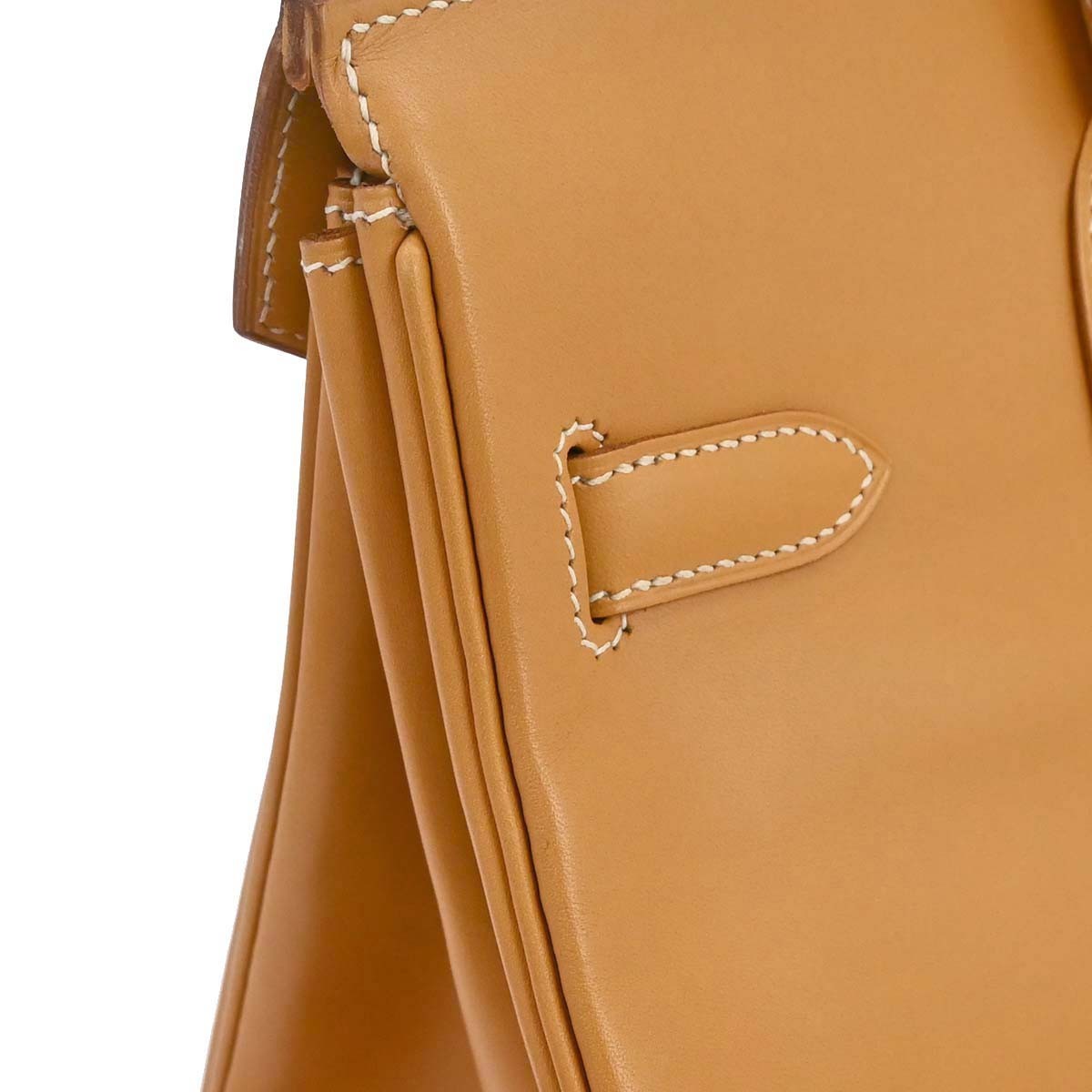 Hermes Hac Birkin Brown Vache Natural With Gold Hardware Neutral Leather Handbag (Pre-Owned)