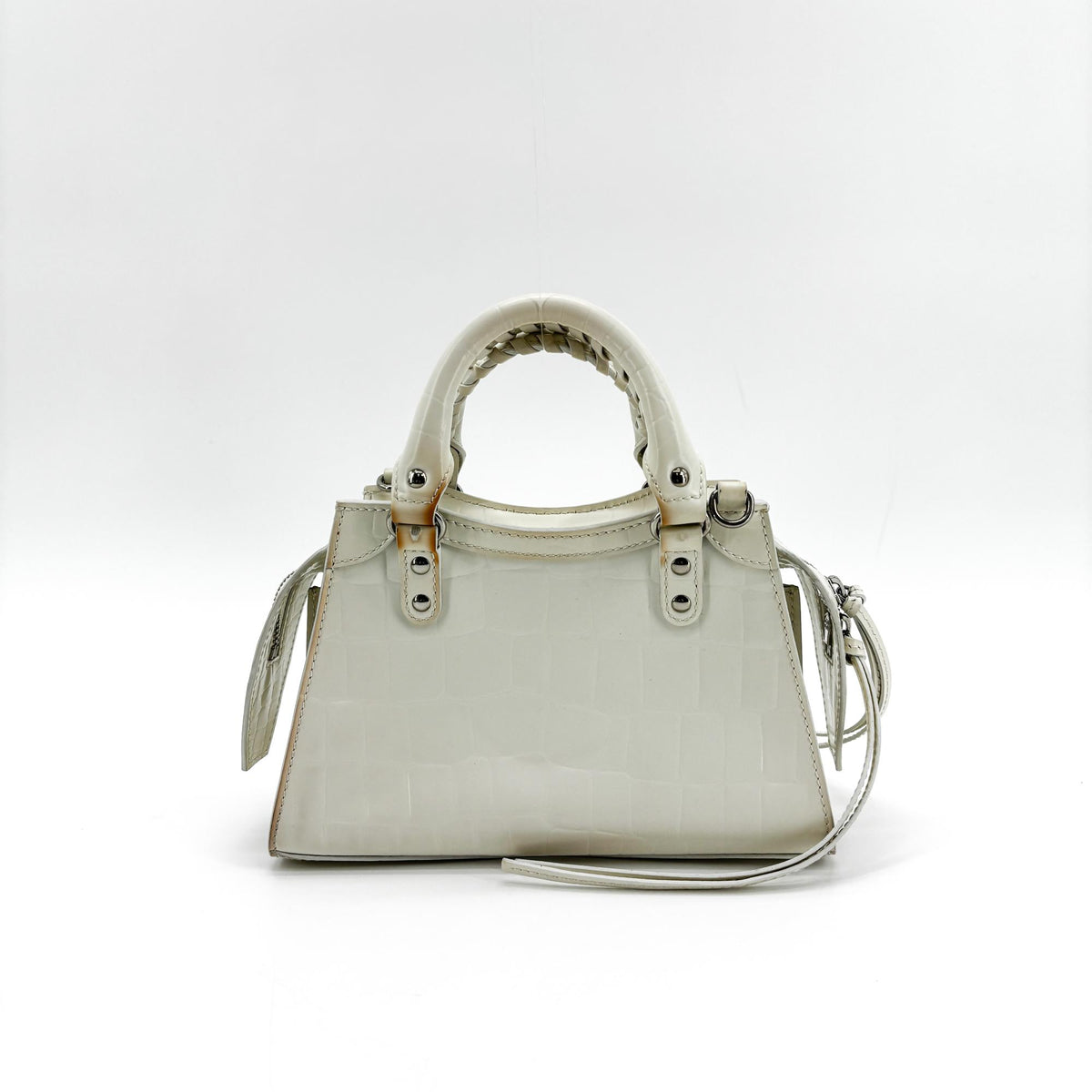 Balenciaga Neo Classic City Leather White Leather Handbag (Pre-Owned)