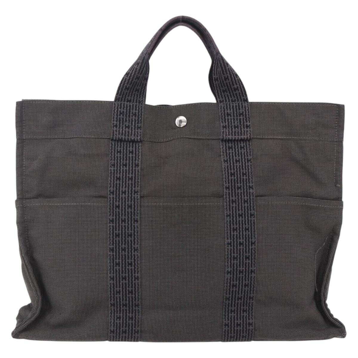 Hermes Fourre-Tout Herline Fourre-Tout Herline Gray Canvas Tote Bag Bag (Pre-Owned)