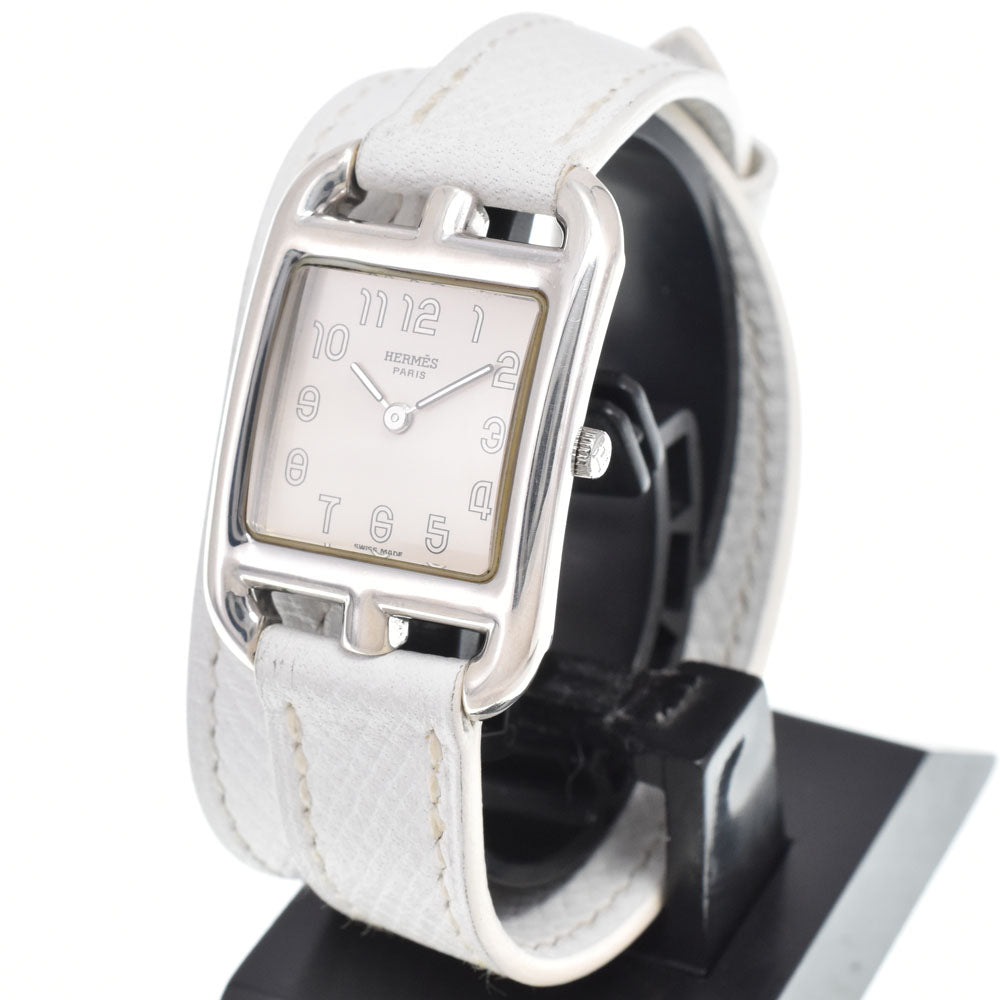 Hermes Cape Cod Quartz Stainless Steel And Leather Watch (Pre-Owned)
