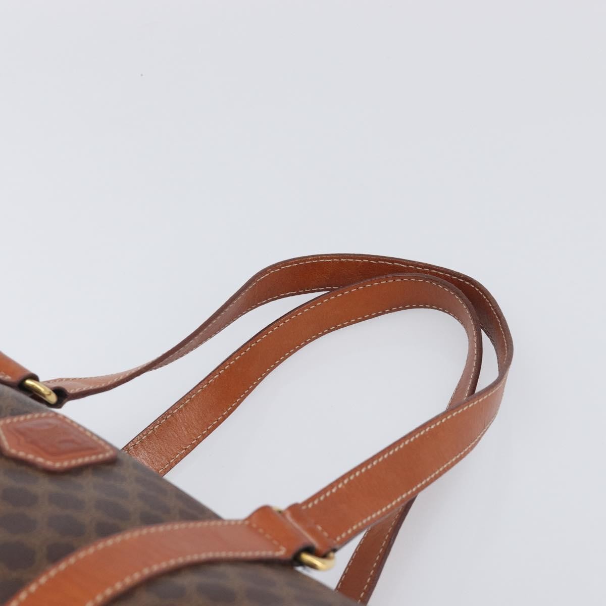Celine Vintage Macadam Canvas And Leather Brown Pvc Handbag (Pre-Owned)