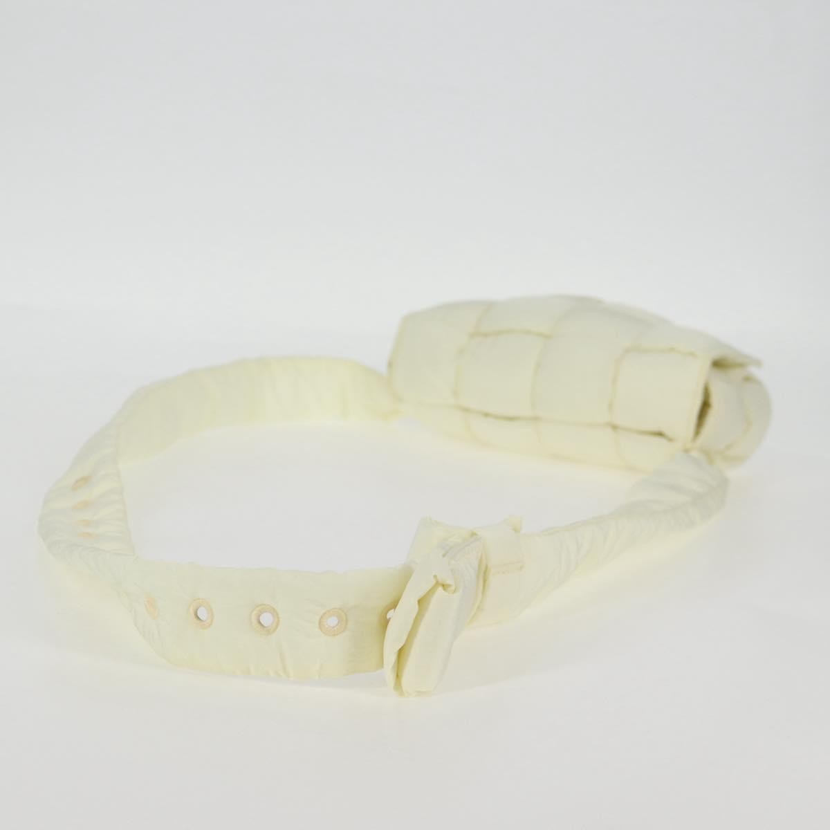 Bottega Veneta Padded Tech Cassette Intrecciato Nylon White Synthetic Bag (Pre-Owned)