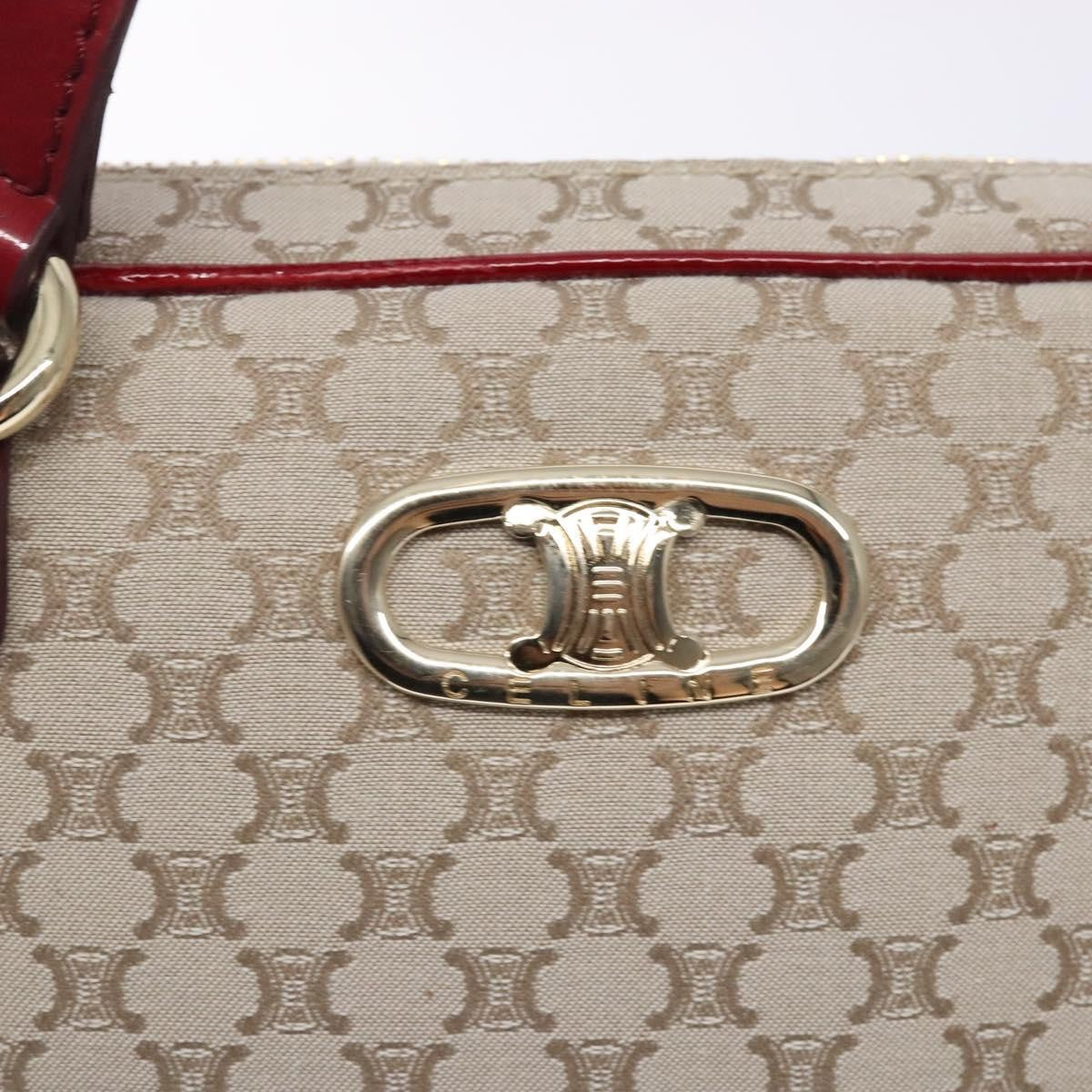 Celine Vintage Macadam Canvas Beige Canvas Shoulder Bag Bag (Pre-Owned)