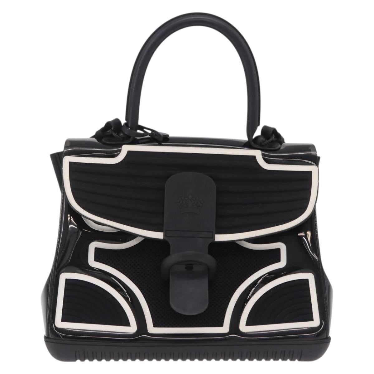 Delvaux Champion Brillant Top Handle Pvc And Rubber Black Plastic Handbag (Pre-Owned)