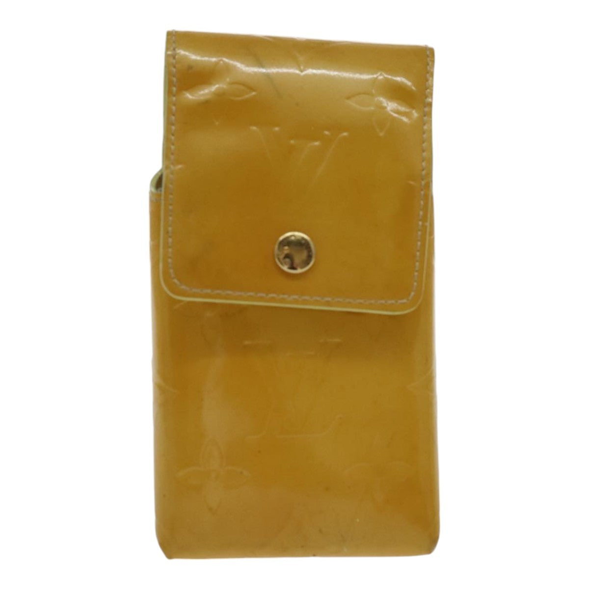 Louis Vuitton Walker Monogram Vernis Yellow Patent_Leather Clutche & Pouche Bag (Pre-Owned)