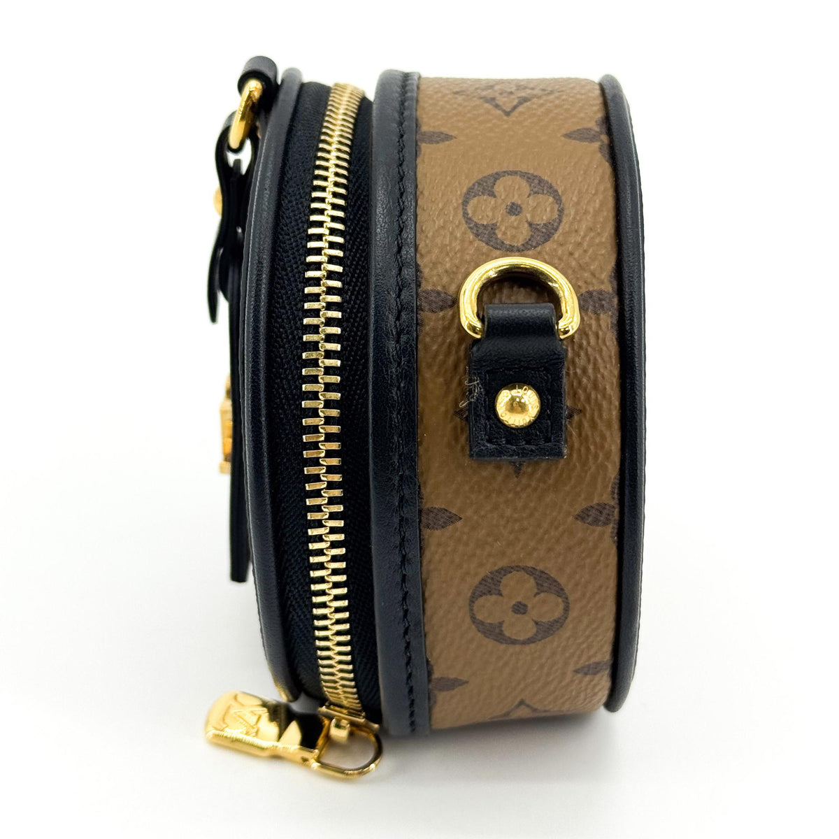 Louis Vuitton Mini Boite Chapeau Reverse Monogram Canvas Brown Canvas Handbag (Pre-Owned)