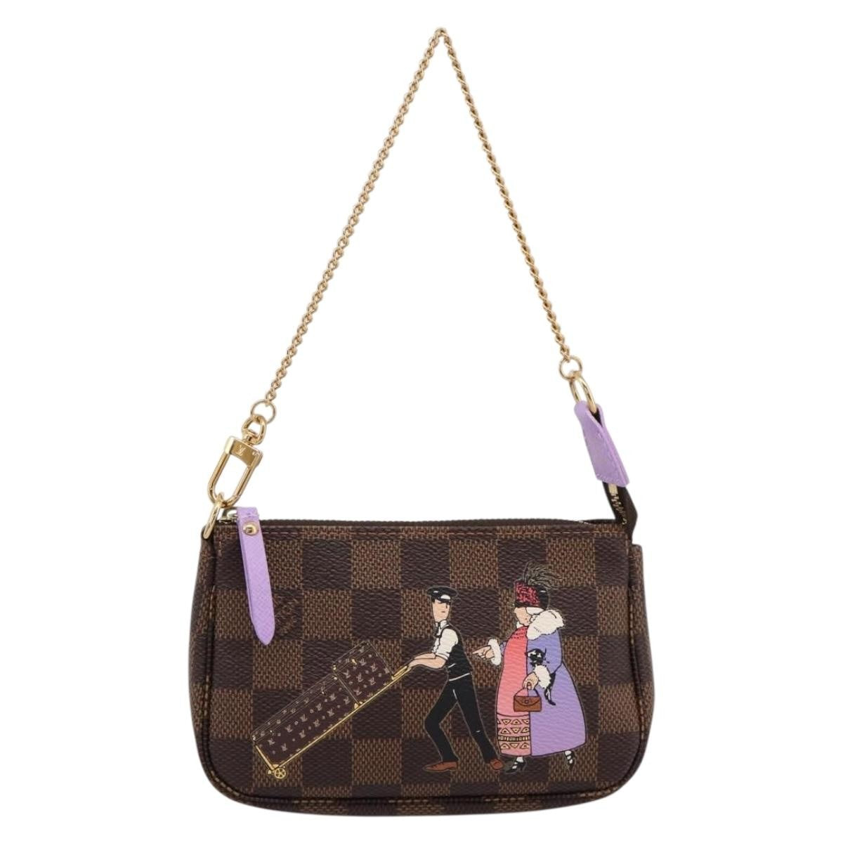 Louis Vuitton Pochette Accessoires Limited Edition Damier Brown Canvas Clutche & Pouche Bag (Pre-Owned)