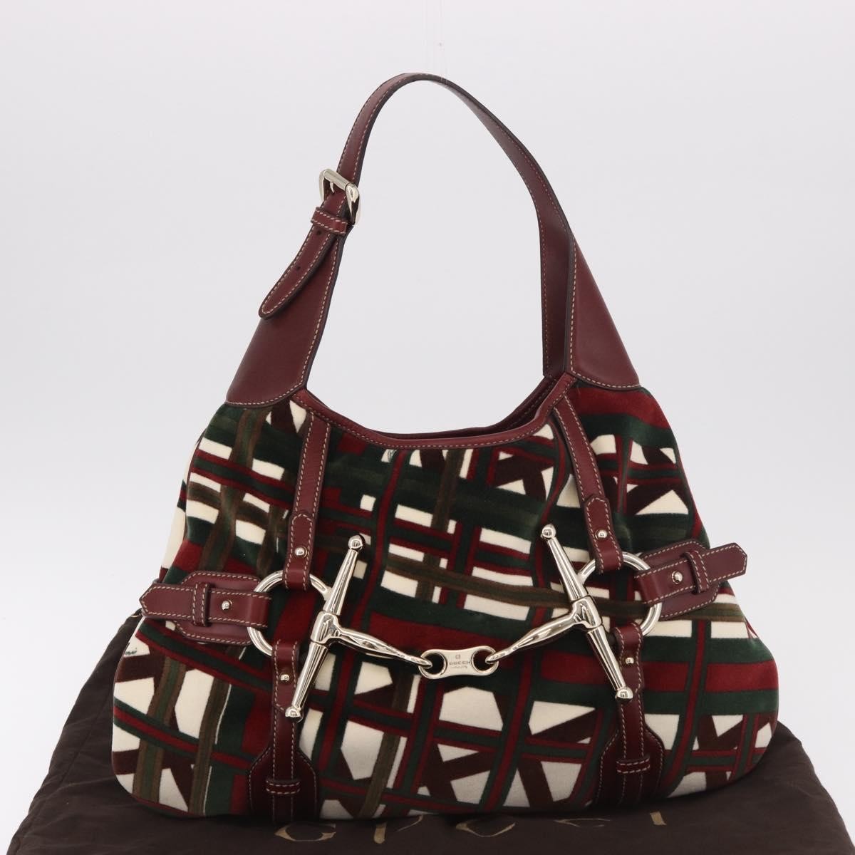 Gucci Vintage Jackie Shoulder Canvas And Leather Green Canvas Shoulder Bag Bag (Pre-Owned)