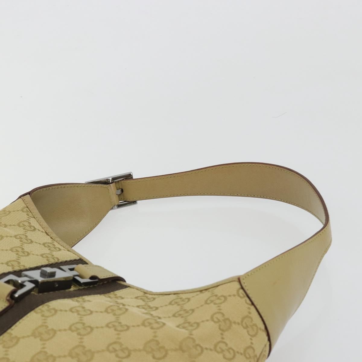 Gucci Web Jackie O Hobo Gg Canvas Beige Canvas Shoulder Bag Bag (Pre-Owned)