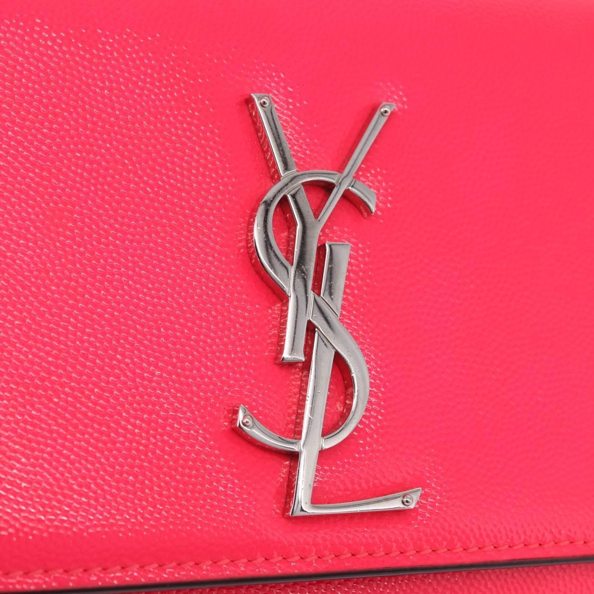 Saint Laurent Classic Monogram Flap Chain Leather Pink Leather Crossbody Bag Bag (Pre-Owned)