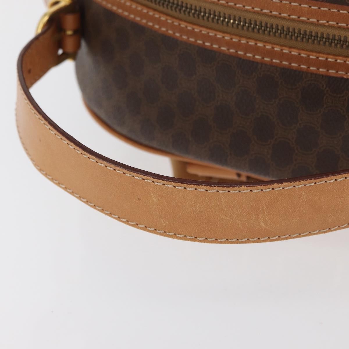 Celine Backpack Leather Brown Canvas Backpack Bag (Pre-Owned)