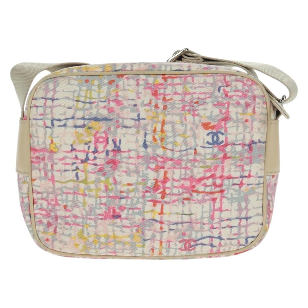 Chanel Vintage Clover Camera Printed Canvas Multicolour Canvas Shoulder Bag Bag (Pre-Owned)