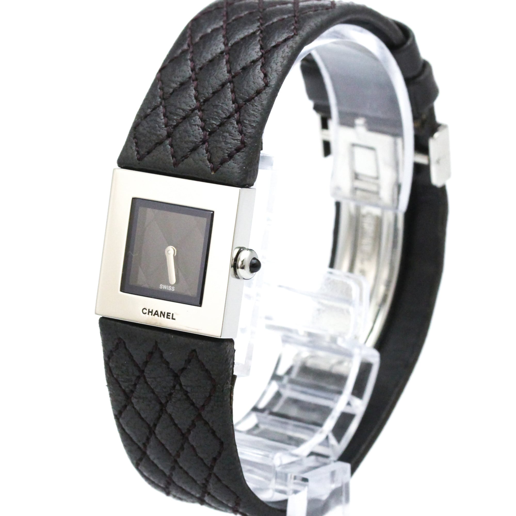 Chanel Matelasse Quartz Stainless Steel And Quilted Leather Watch (Pre-Owned)
