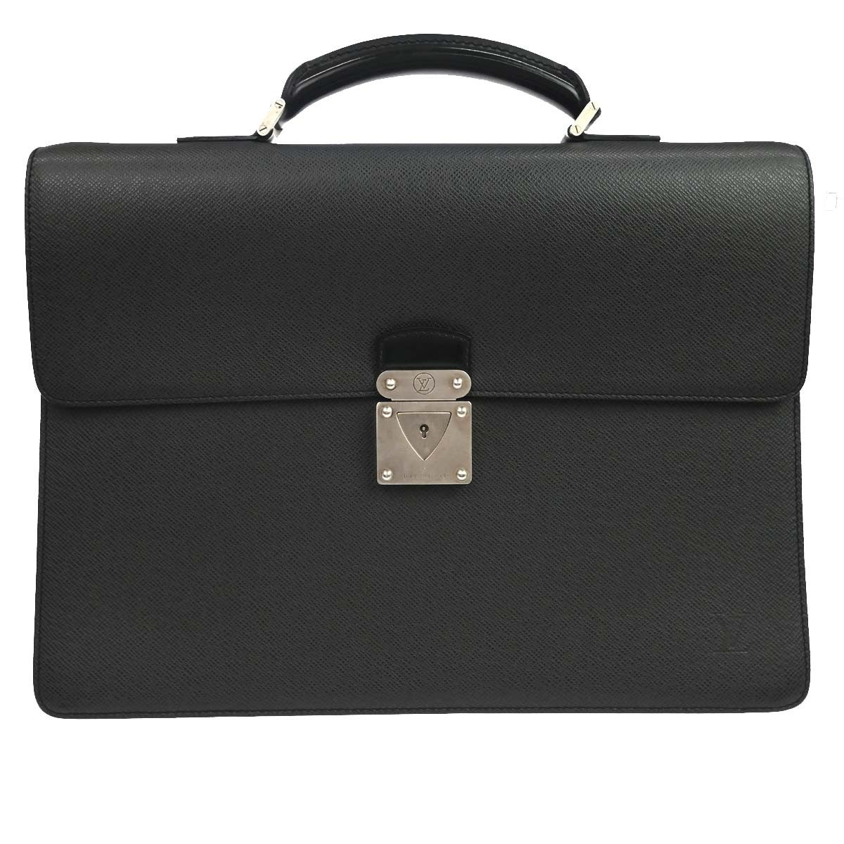Louis Vuitton Robusto Taiga Black Leather Briefcase Bag (Pre-Owned)