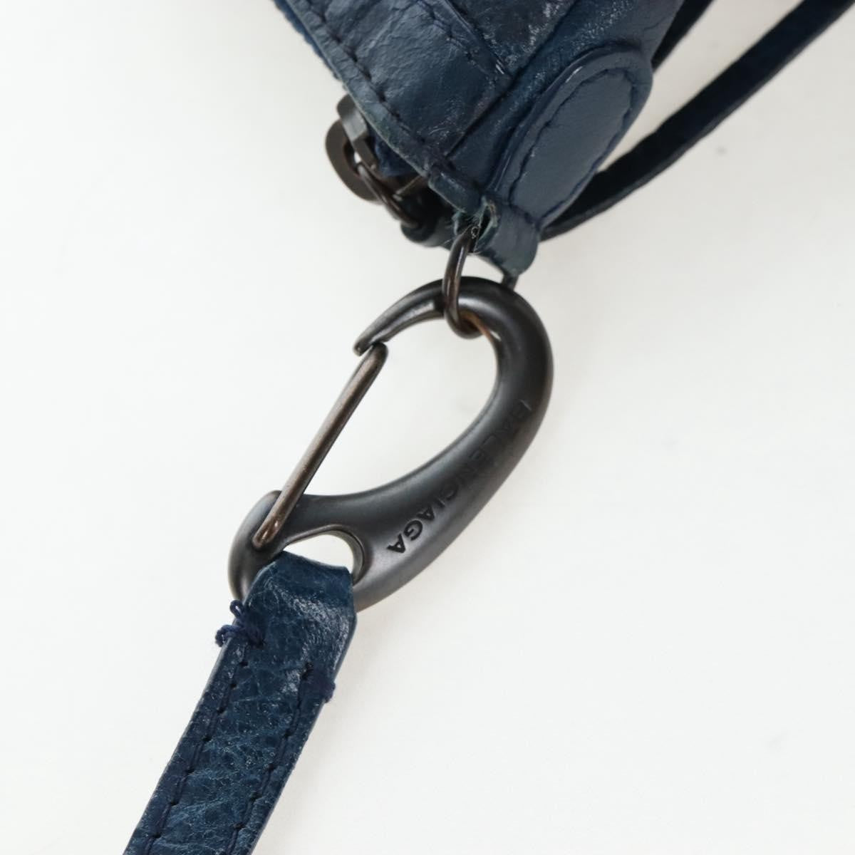 Balenciaga Flat Crossbody Classic Studs Leather Navy Leather Crossbody Bag Bag (Pre-Owned)