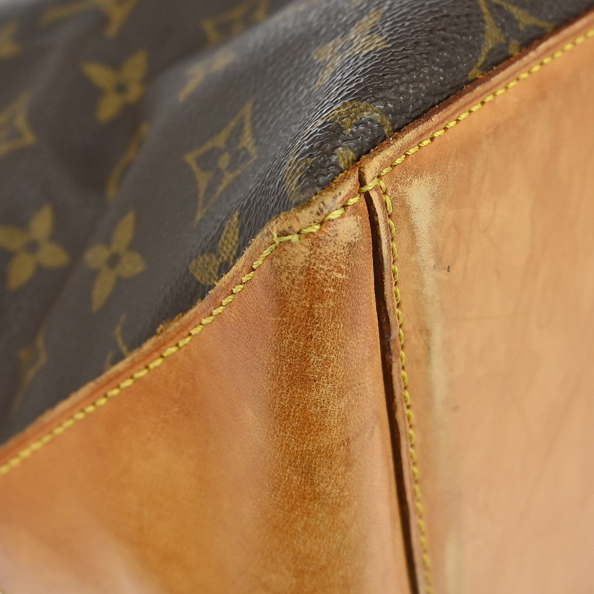 Louis Vuitton Cabas Mezzo Monogram Canvas Brown Canvas Shoulder Bag Bag (Pre-Owned)