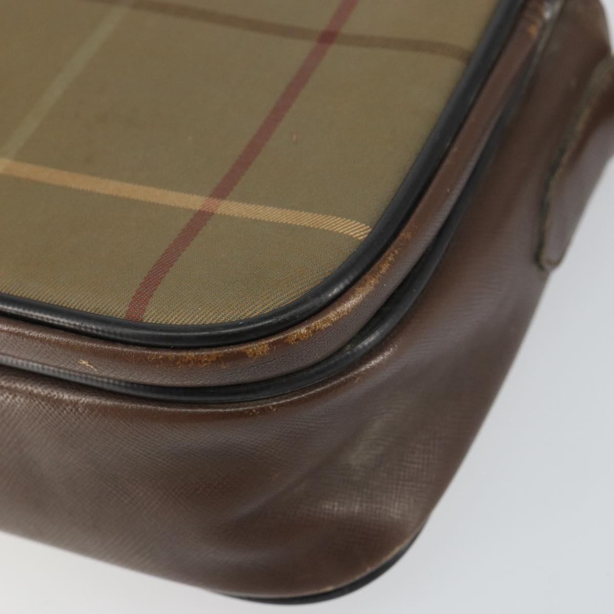 Burberry Nova Check Canvas Beige Canvas Shoulder Bag Bag (Pre-Owned)