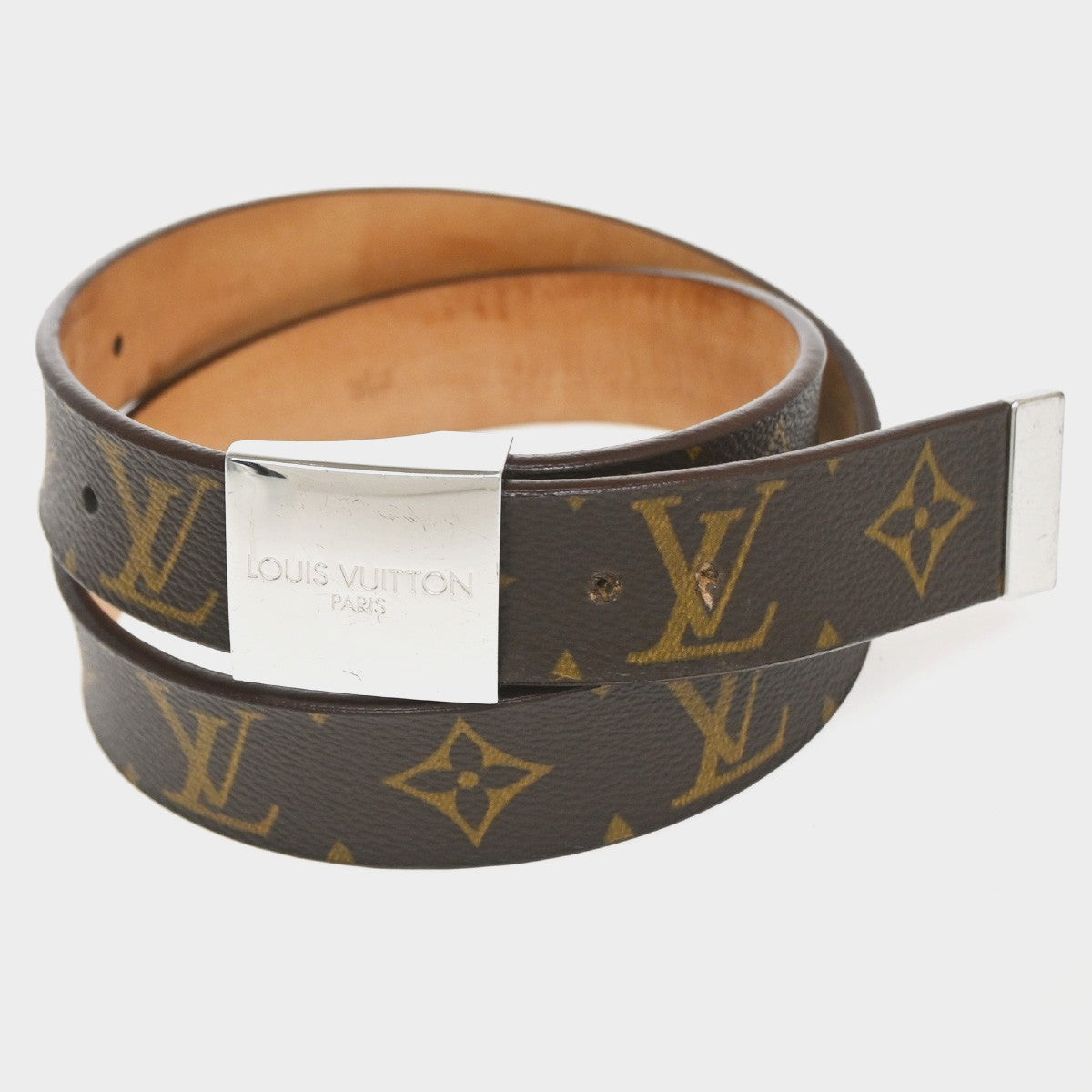 Louis Vuitton Ceinture Carre Belt Damier Brown Canvas Belts Accessory (Pre-Owned)