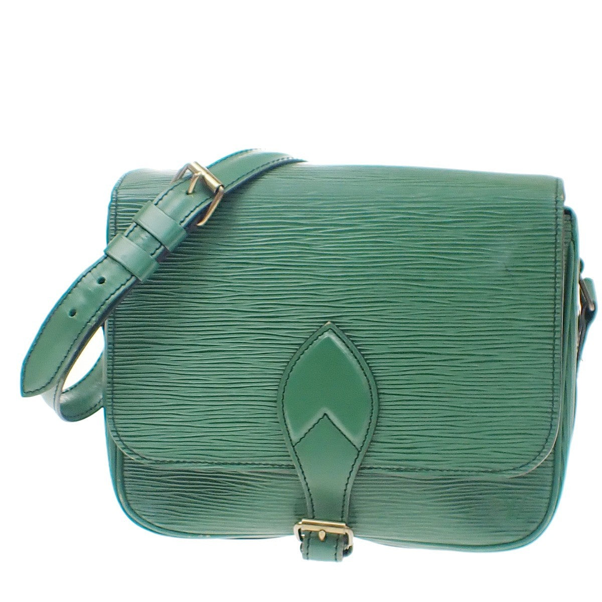 Louis Vuitton Cartouchiere Epi Leather Green Leather Handbag (Pre-Owned)