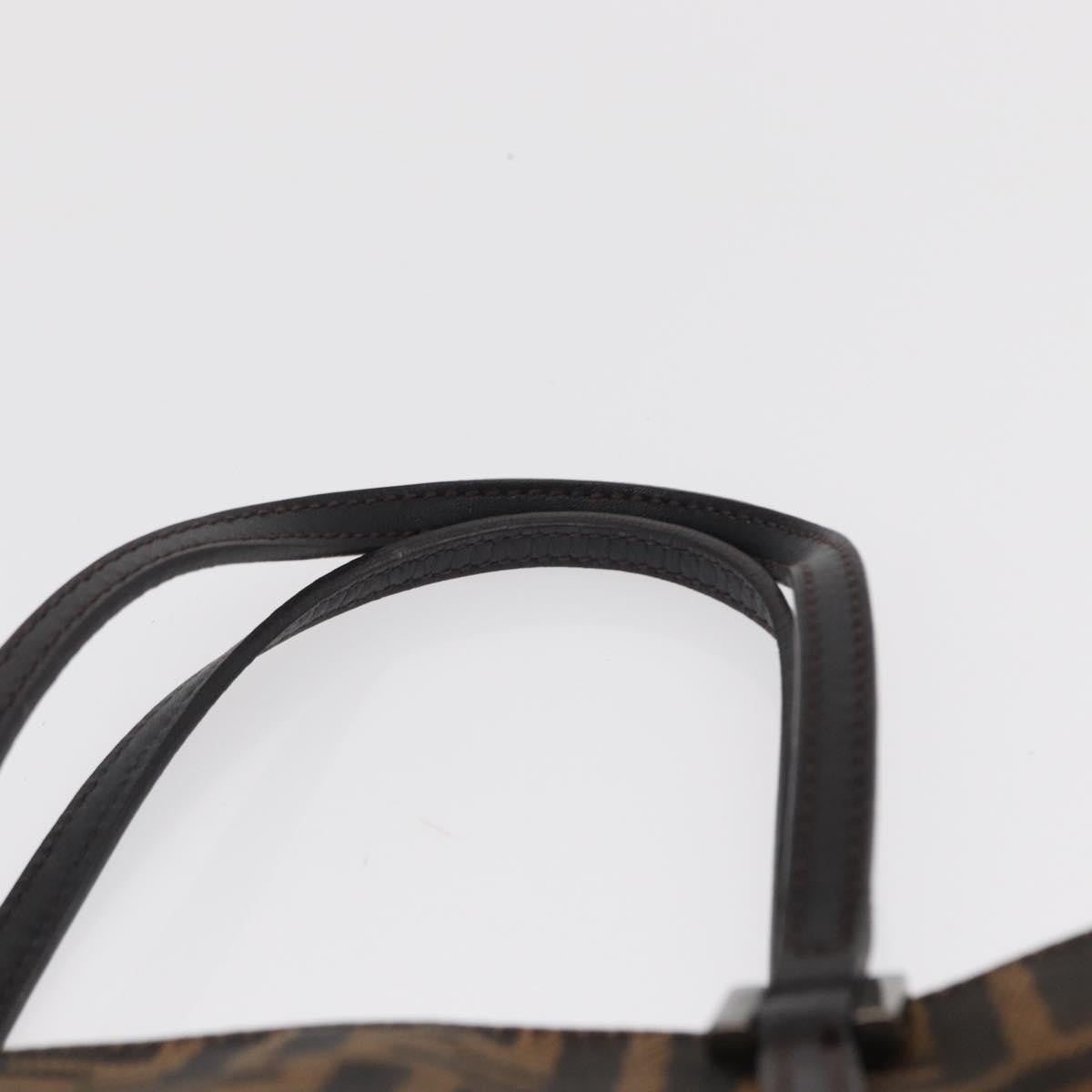 Fendi Vintage Open Tote Zucca Canvas Brown Canvas Tote Bag Bag (Pre-Owned)