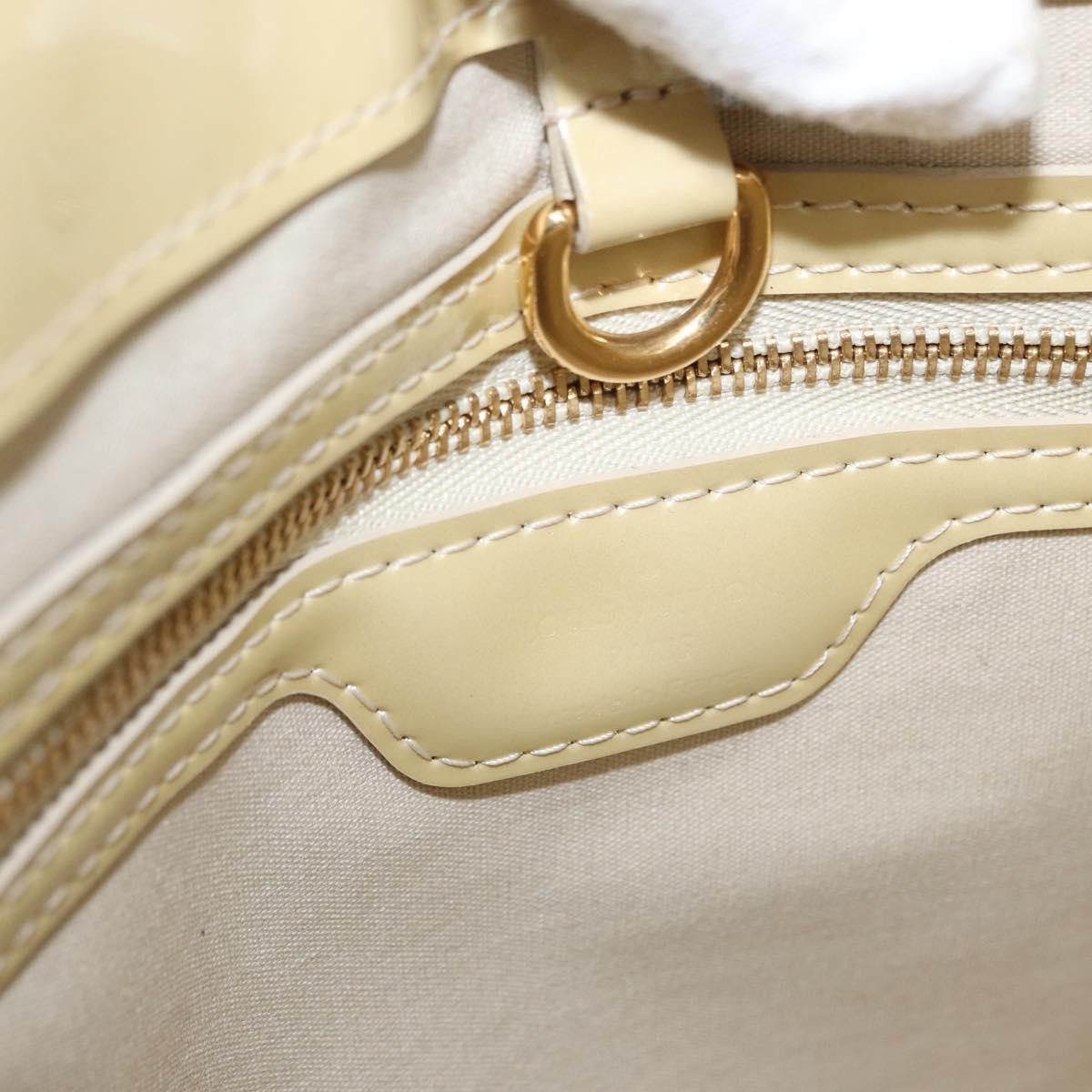 Louis Vuitton Wilshire Monogram Vernis Beige Patent_Leather Handbag (Pre-Owned)