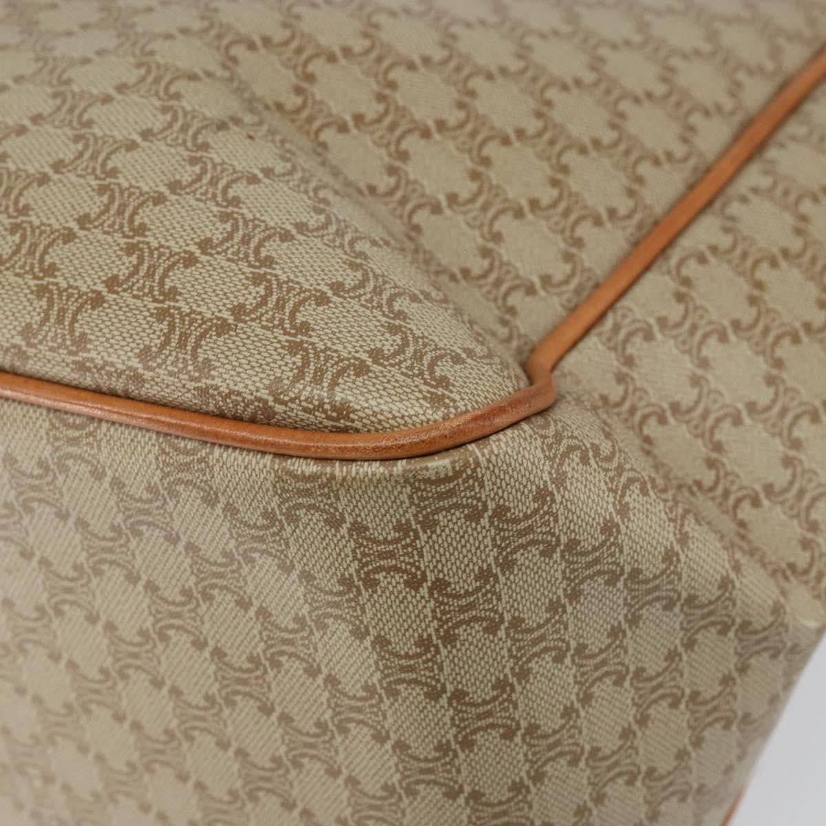 Celine Macadam Shoulder Pvc Leather Beige Canvas Bag (Pre-Owned)