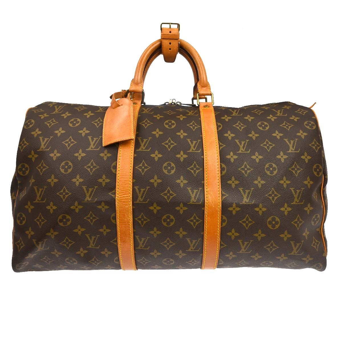 Louis Vuitton Keepall Canvas Brown Canvas Travel Bag Bag (Pre-Owned)