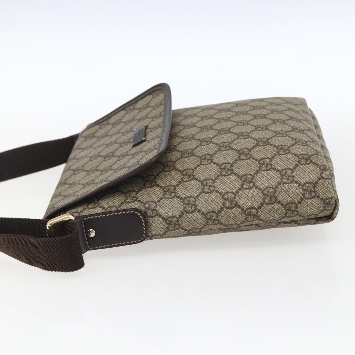 Gucci Flap Messenger Gg Coated Canvas Beige Canvas Shoulder Bag Bag (Pre-Owned)