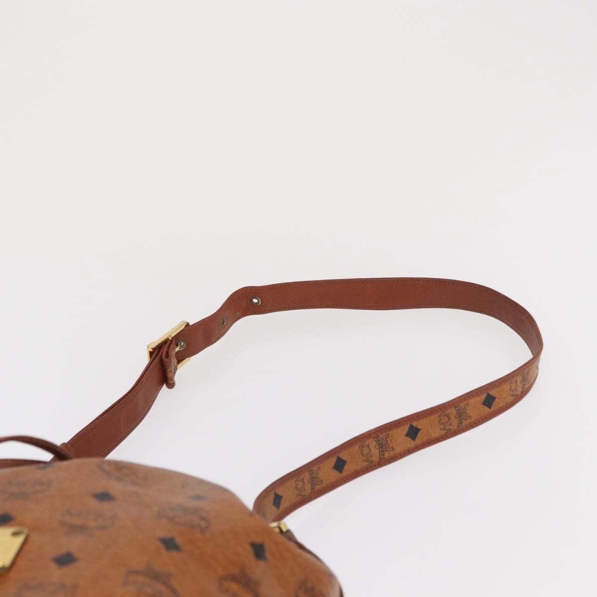 MCM Visetos Canvas And Leather Brown Canvas Shoulder Bag Bag (Pre-Owned)