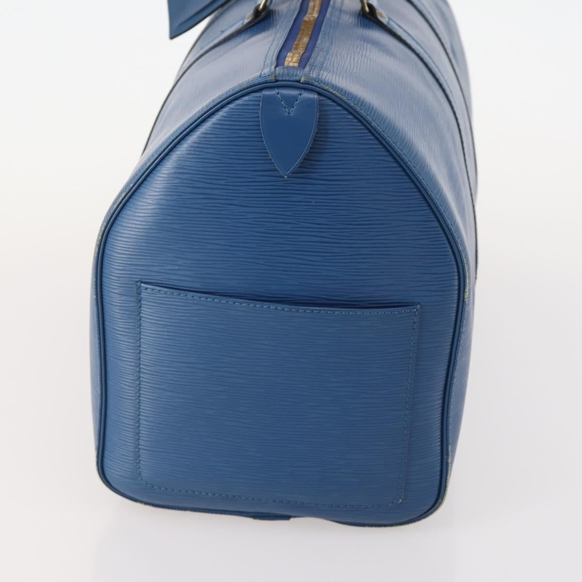 Louis Vuitton Keepall Epi Leather Blue Leather Travel Bag Bag (Pre-Owned)