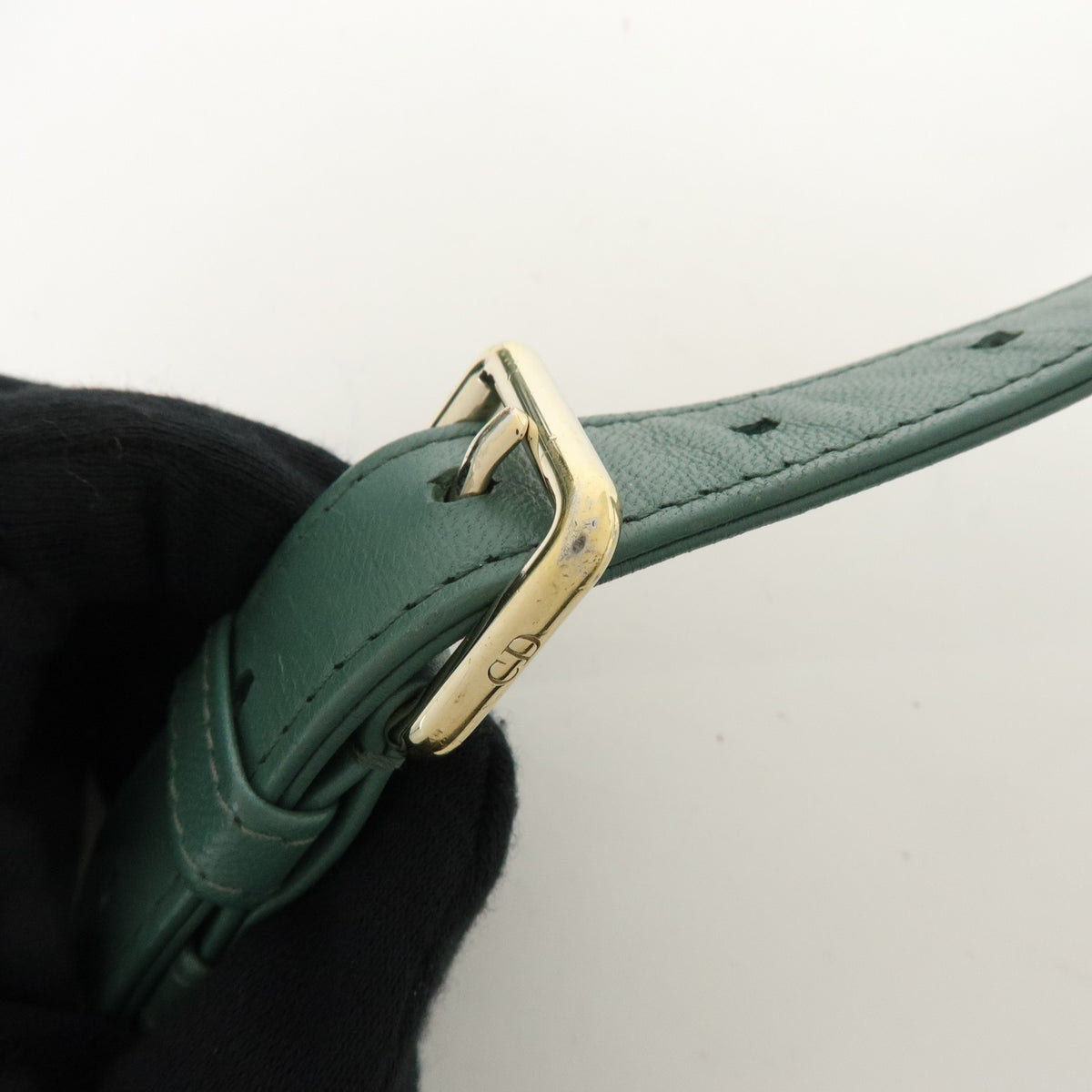 Christian Dior Lady Dior Green Leather Handbag (Pre-Owned)
