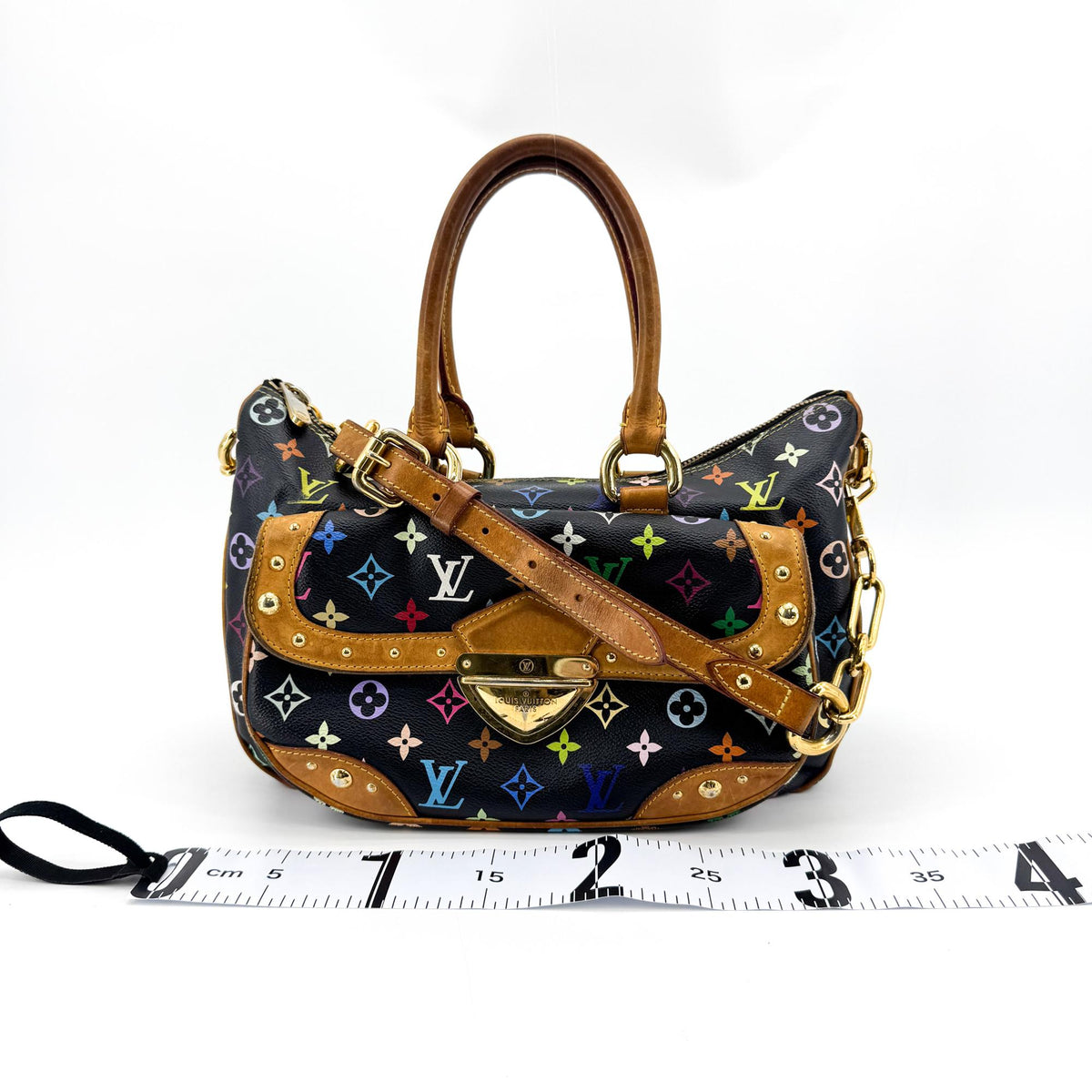 Louis Vuitton Rita Monogram Multicolor Black Canvas Handbag (Pre-Owned)
